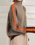 Eleanor | Herringbone Luxe Turtleneck