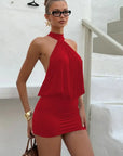 BELINDA™ - Women's Sexy Halter Backless Bodycon Party Dress Sleeveless