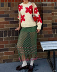 All-Match Crew Neck Floral Sweater