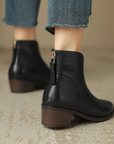 Camille | Luxury Low-Heel Ankle Boots
