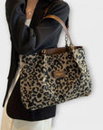 Olivia - Leopard Canvas Tote