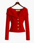 Kenny – Ribbed Button-Up Cardigan