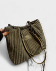 Olivia - Soft Cord Shoulder Bag