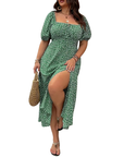 SERENE™ – Elegant Plus Size Tie Front Floral Dress