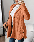 Paula™ - Plush Diamond-Patterned Hooded Cardigan