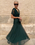 Mela | Elegant V-Neck Maxi