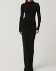 BETTY™ - Classy Ruched Long Sleeve Mock Bodycon Maxi Dress