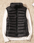 Velora – Ultralight White Duck Down Vest