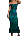 PRIMROSE™ – Stylish One-Shoulder Corset Mesh Dress