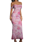 PRIMROSE™ – Stylish One-Shoulder Corset Mesh Dress