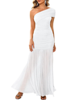 JADA™ – Glamorous One-Shoulder Ruched Dress