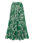 V Neck Lace Up Printed One Piece Swimsuit and Skirt