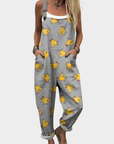 Comfortable printed overalls