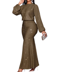 NEGGIE™ - Women’s Elegant Mermaid Hem Long Sleeve Bodycon Dress