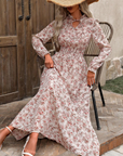 MOREN™ - Elegant Long Sleeve Floral Print A-Line Dress