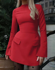 BRISHA™ - Chic Long Sleeve Bodycon Mini Dress