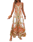 TRISH™ – Elegant Floral Print Sleeveless Dress