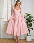 HOLLY™ - Elegant Ruched Tie-Back Sweetheart Neck A-Line Dress for Parties