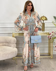 MAISYN™ – Graceful Floral Buttoned Long Dress