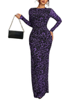 ELEANOR™ – Elegant Long Sleeve Leopard Print Dress
