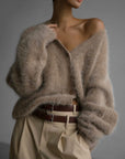 Vegan Knit Long Sleeve Cardigan