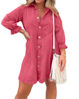 RENEE™ – Stylish Puff Sleeve Mini Dress