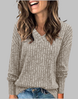 DERI™ - Comfy V-Neck Long Sleeve Top