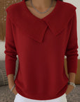 Lucia | Warm Knit Top with Soft Collar