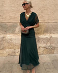 Mela | Elegant V-Neck Maxi