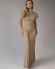 MIRIAM™ – Elegant Wrap Ruched Bodycon Formal Dress