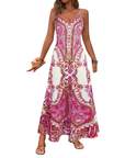 HELGA™ – Flowy Floral Vacation Maxi Dress