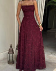 MABEL™ - Sexy Backless Lace Pattern Long Dress for Events