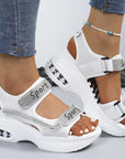 Riane - Orthopedic Platform Sandals with Crystal Details