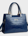 Olivia - Glossy Crocodile Pattern Handbag