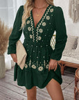 LOTTIE™ - Elegant Embroidered Long Sleeve Casual Dress