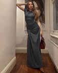 MIRIAM™ – Elegant Wrap Ruched Bodycon Formal Dress
