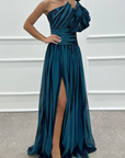 Hazel™ | Elegant Striped Maxi Dress with One Shoulder