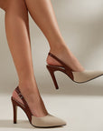 Amélie | Contrast Slingback Heels