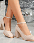 Celeste | Patent Strap Heels