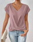Zoe - The Sweetheart Neckline Casual T-Shirt