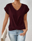 Zoe - The Sweetheart Neckline Casual T-Shirt