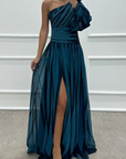 Hazel™ | Elegant Striped Maxi Dress with One Shoulder