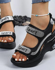 Riane - Orthopedic Platform Sandals with Crystal Details