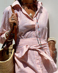 Sophia | Timeless Striped Shirt Dress with Elegant Comfort
