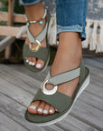 Marlene - Flat Sandals With Metal Buckle
