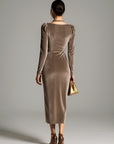 Sylvana | Velvet midi dress