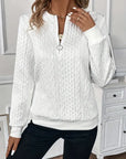 Elysha™ - Textured Quarter-Zip Pullover
