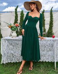 HOLLY™ - Elegant Ruched Tie-Back Sweetheart Neck A-Line Dress for Parties