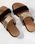 Maribel - Gold-Accented Desert Sandals