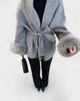 Woolcat – Elegant coat with faux fur details